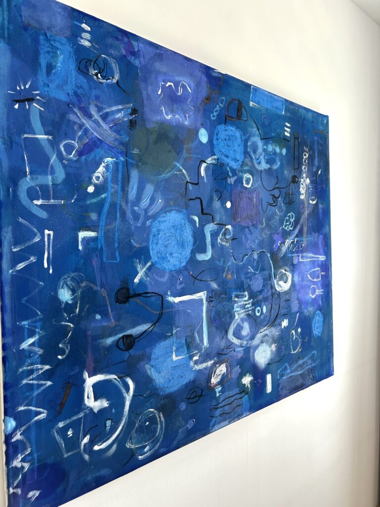 Night in Paris, 120x140 cm, acrylic on canvas